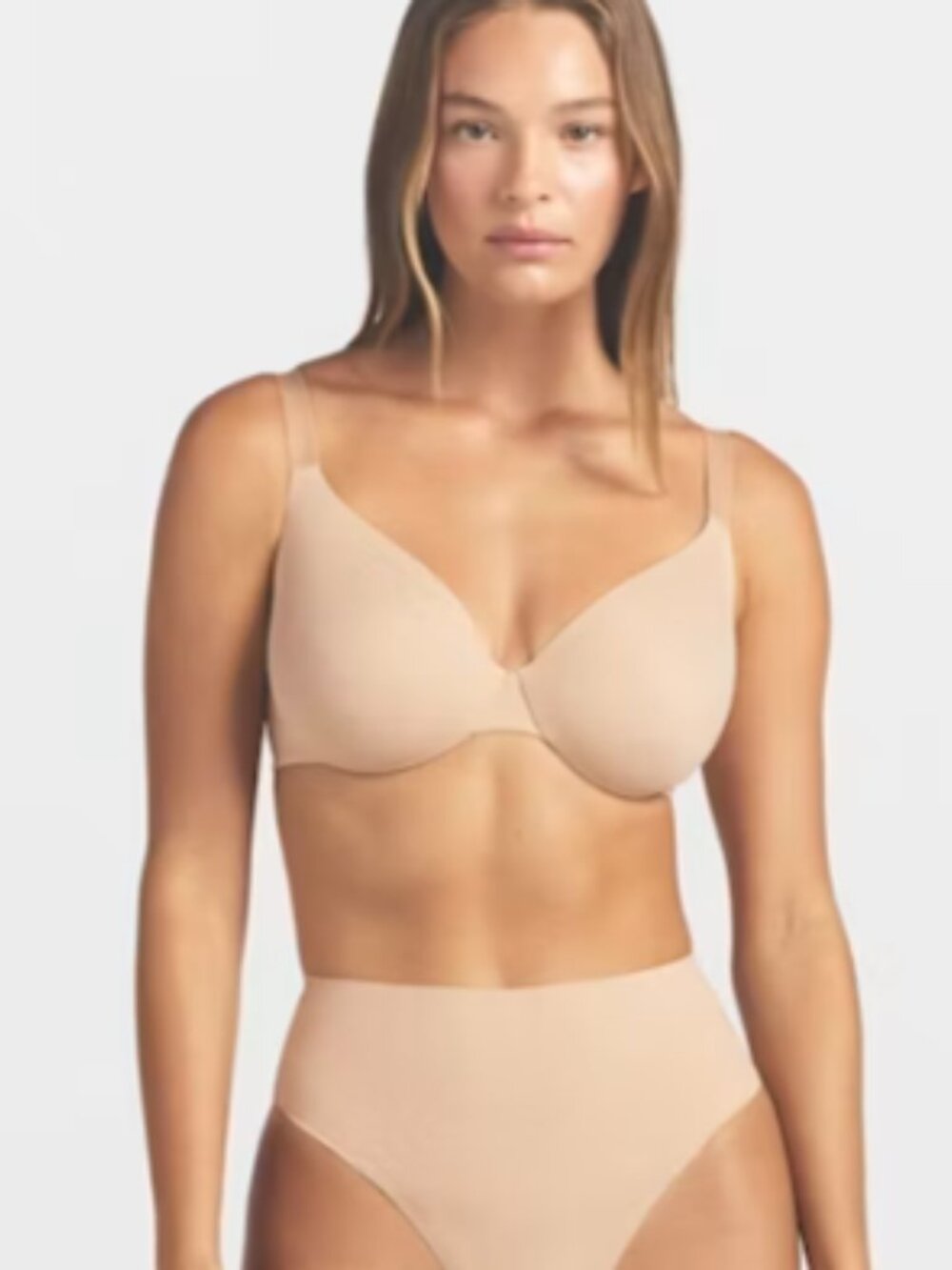 SKIMS Smoothing Intimates Full Coverage Bra Womens 32C Clay Lightly Lined NEW